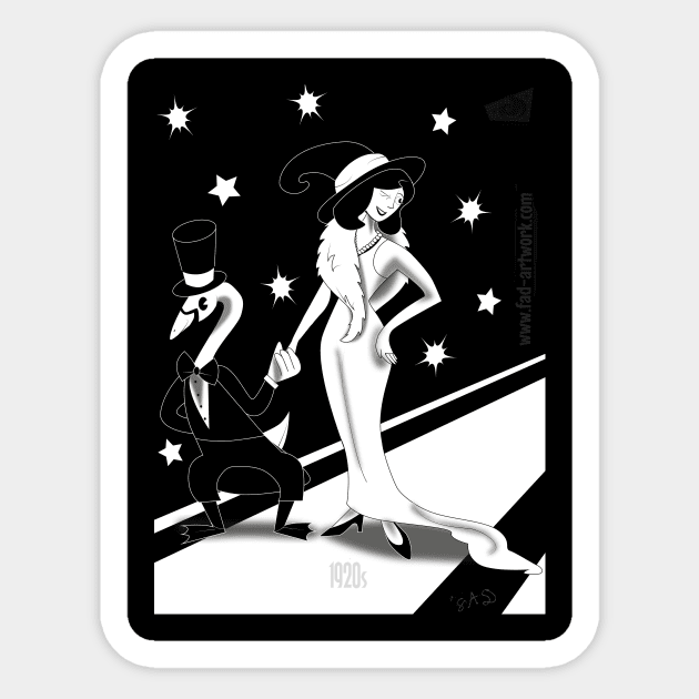 1920s Movie Star Witch Sticker by Fad-Artwork